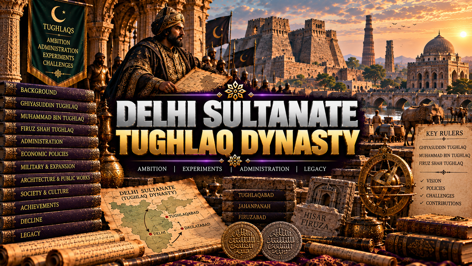 Delhi Sultanate Tughlaq Dynasty Header Banner