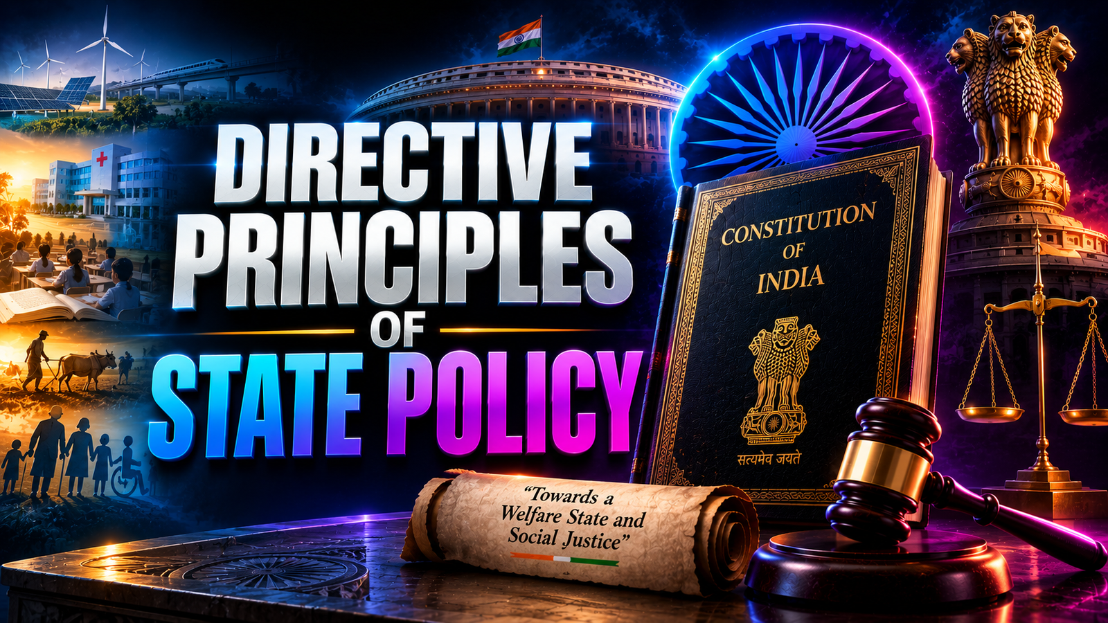 Directive Principles of State Policy Articles 36-51 Diagram