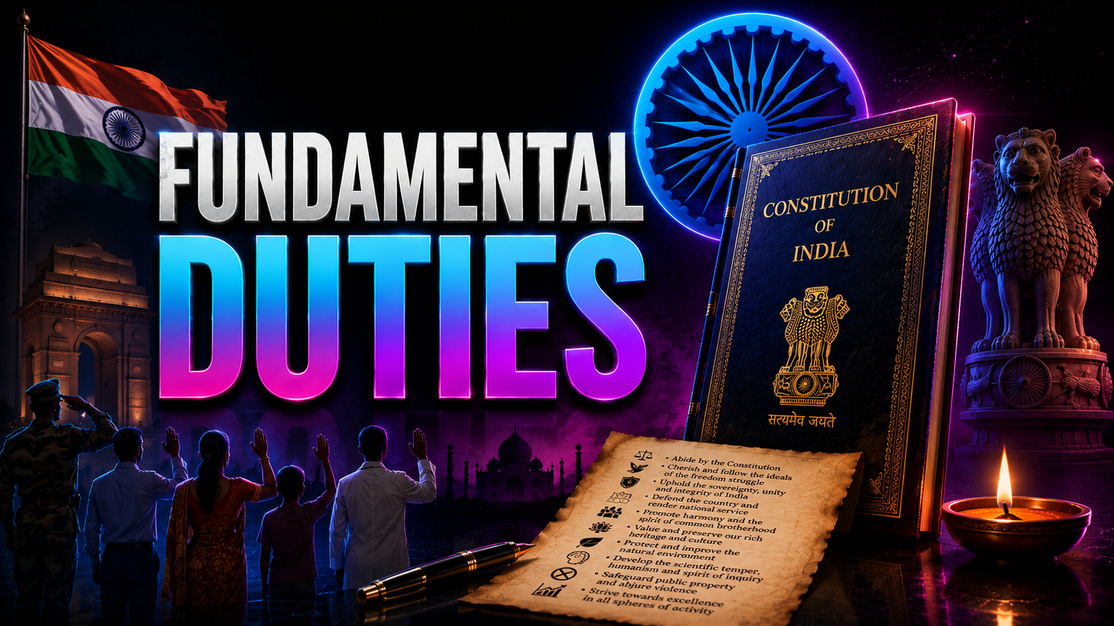 Fundamental Duties Article 51A Diagram