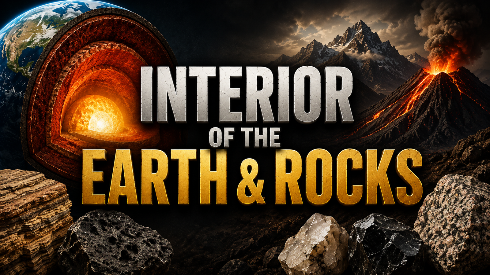 Earth Layers, Seismic Wave Shadow Zones, and Rock Cycle Diagram