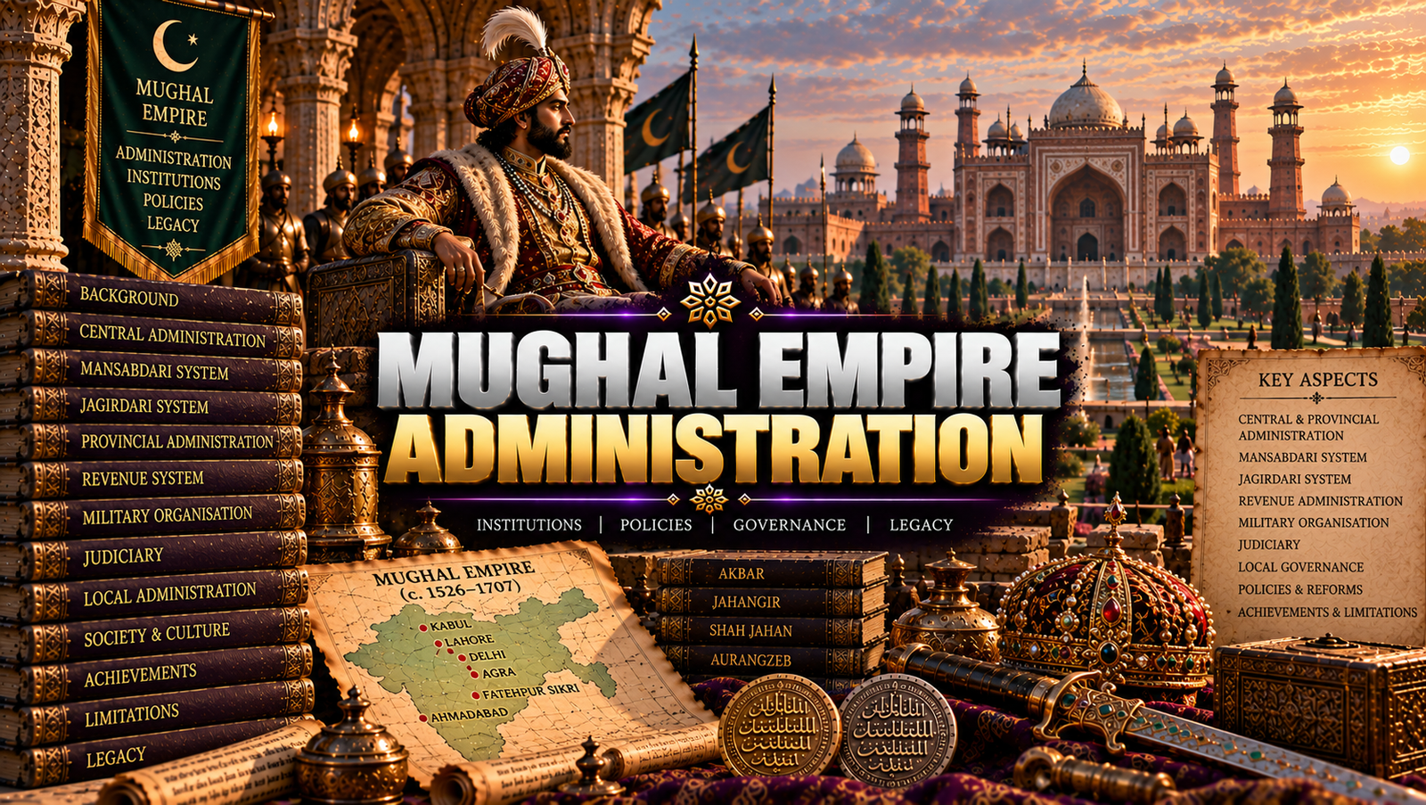 Mughal Empire Administration Header Banner