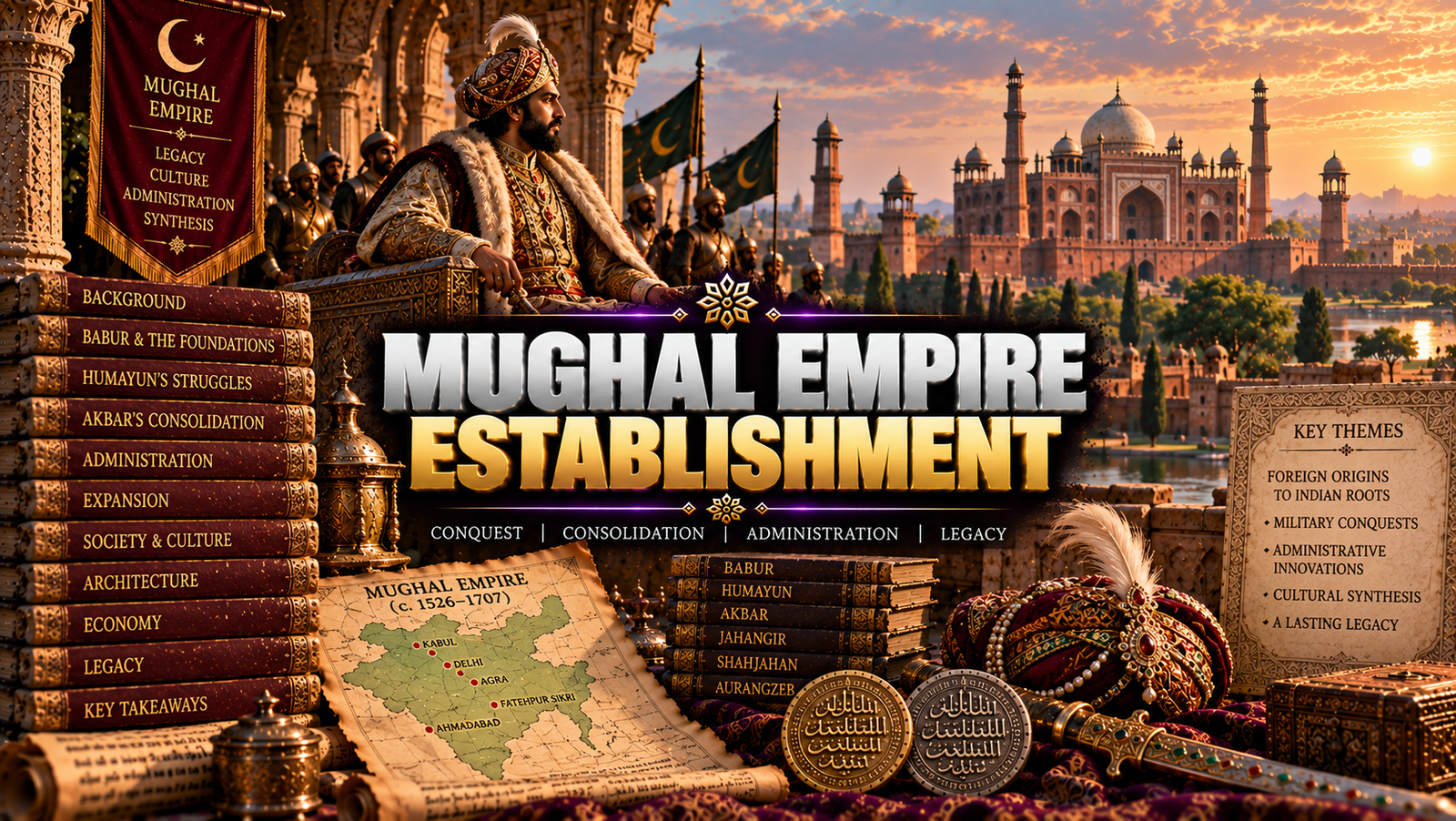 Mughal Empire Establishment Header Banner