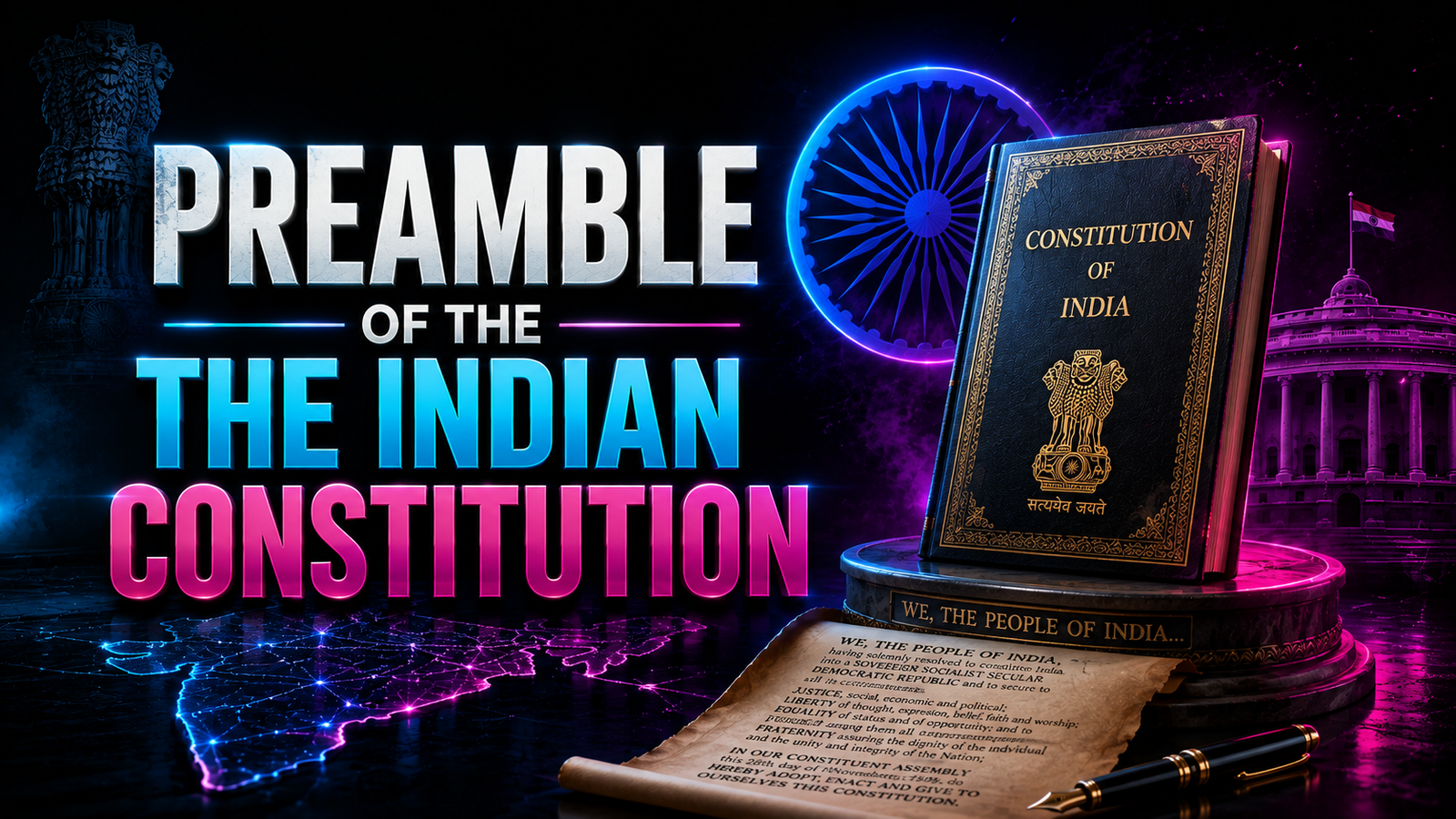Preamble of the Indian Constitution Diagram